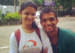 Radhika Dhopavkar with Ajinkya Rahane